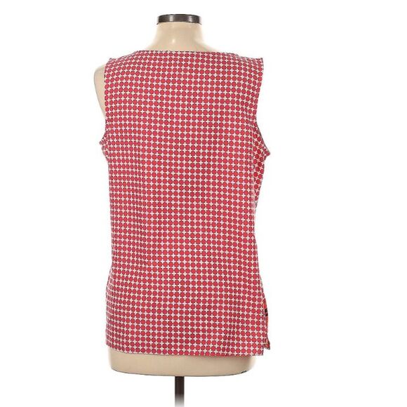 Women's Red Patterned Sleeveless Top - Picture 2 of 4